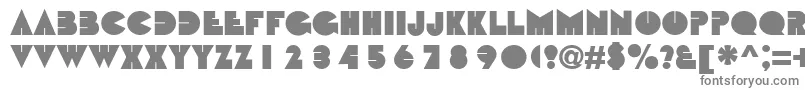 フォントBbt – 白い背景に灰色の文字