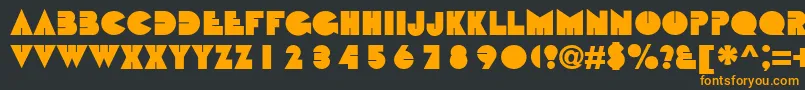 フォントBbt – 黒い背景にオレンジの文字