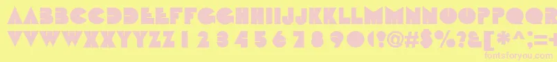 Bbt Font – Pink Fonts on Yellow Background