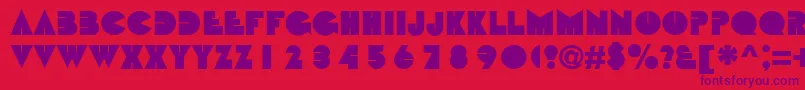 Bbt Font – Purple Fonts on Red Background