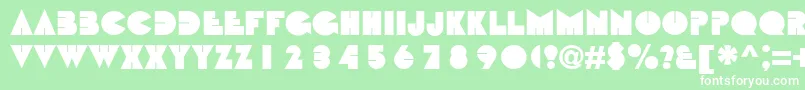 フォントBbt – 緑の背景に白い文字