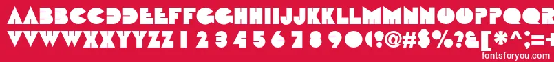 Czcionka Bbt – białe czcionki na czerwonym tle