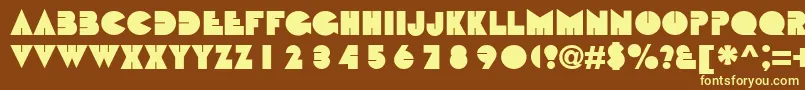 Шрифт Bbt – жёлтые шрифты на коричневом фоне