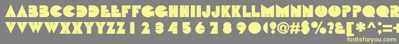 Bbt-Schriftart – Gelbe Schriften auf grauem Hintergrund