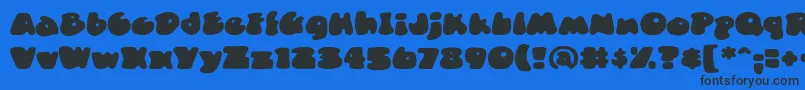 DuncecapbbReg Font – Black Fonts on Blue Background