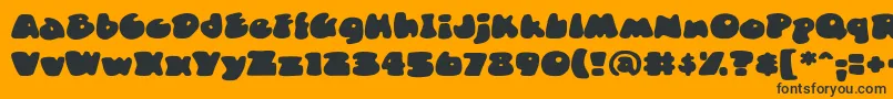 DuncecapbbReg Font – Black Fonts on Orange Background