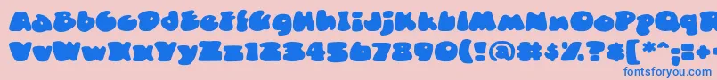 DuncecapbbReg Font – Blue Fonts on Pink Background