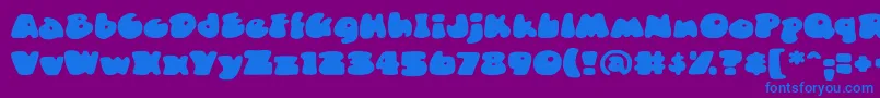 DuncecapbbReg Font – Blue Fonts on Purple Background