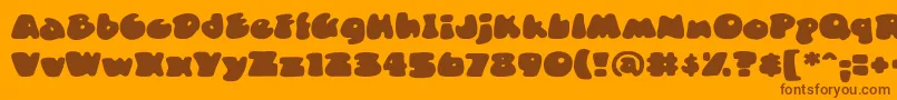 DuncecapbbReg Font – Brown Fonts on Orange Background