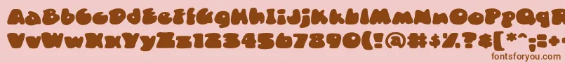 DuncecapbbReg Font – Brown Fonts on Pink Background