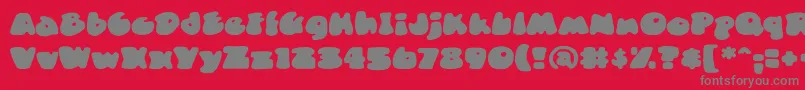 DuncecapbbReg Font – Gray Fonts on Red Background