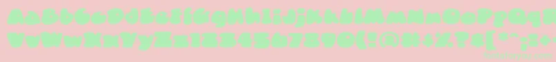 DuncecapbbReg Font – Green Fonts on Pink Background