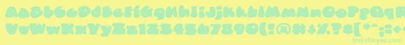 Lisätietoja DuncecapbbReg-fontista DuncecapbbReg-fontti – vihreät fontit keltaisella taustalla