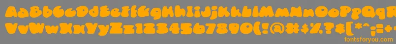 DuncecapbbReg Font – Orange Fonts on Gray Background