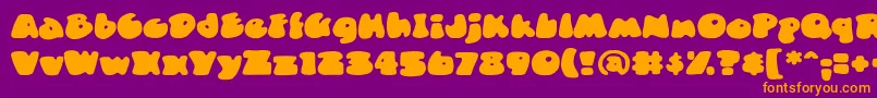 DuncecapbbReg Font – Orange Fonts on Purple Background