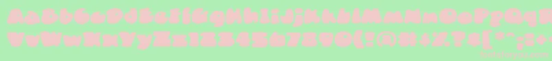 DuncecapbbReg Font – Pink Fonts on Green Background