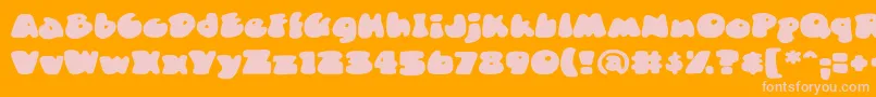 DuncecapbbReg Font – Pink Fonts on Orange Background