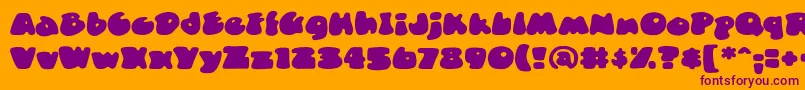 DuncecapbbReg Font – Purple Fonts on Orange Background