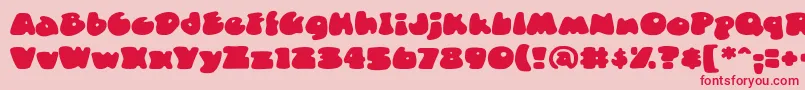 DuncecapbbReg Font – Red Fonts on Pink Background