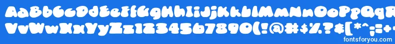 DuncecapbbReg Font – White Fonts on Blue Background