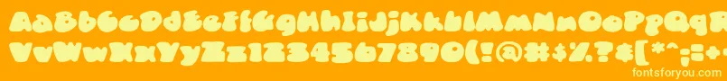 DuncecapbbReg Font – Yellow Fonts on Orange Background