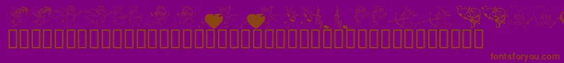 KrCupids Font – Brown Fonts on Purple Background