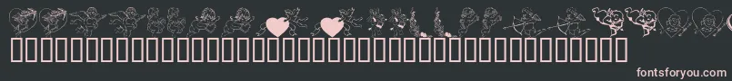 KrCupids Font – Pink Fonts on Black Background