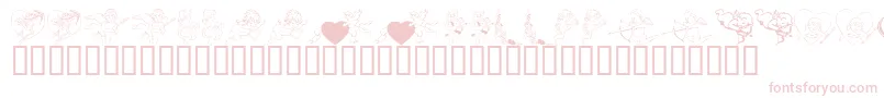 KrCupids Font – Pink Fonts on White Background