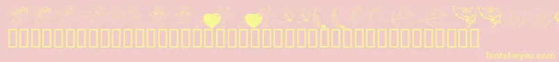 KrCupids Font – Yellow Fonts on Pink Background