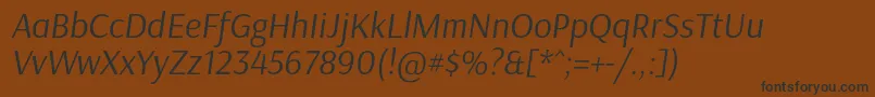 ArsenalItalic Font – Black Fonts on Brown Background