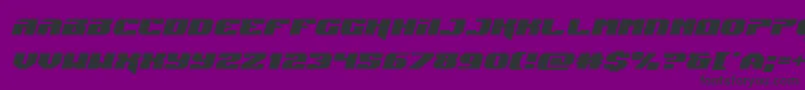 Jumpersexpandital-Schriftart – Schwarze Schriften auf violettem Hintergrund