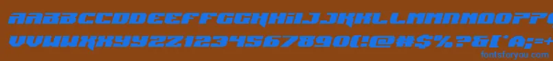 Jumpersexpandital Font – Blue Fonts on Brown Background