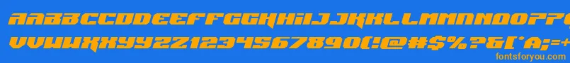Jumpersexpandital Font – Orange Fonts on Blue Background