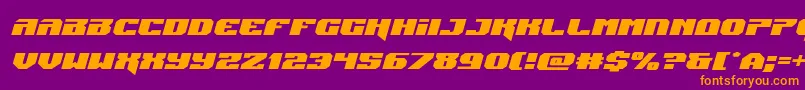 Jumpersexpandital Font – Orange Fonts on Purple Background