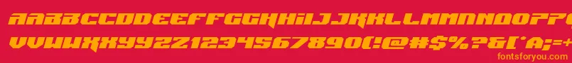Jumpersexpandital Font – Orange Fonts on Red Background