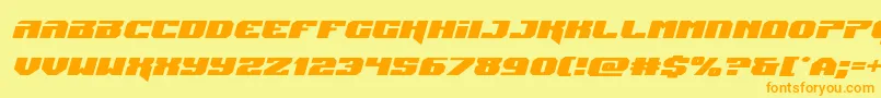 Jumpersexpandital Font – Orange Fonts on Yellow Background
