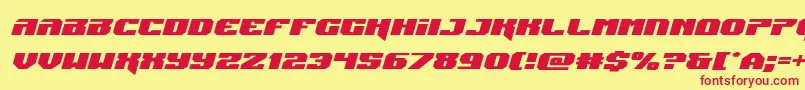 Jumpersexpandital Font – Red Fonts on Yellow Background