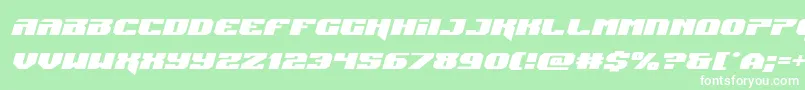 Jumpersexpandital-fontti – valkoiset fontit vihreällä taustalla