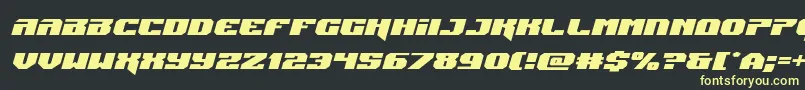 Jumpersexpandital Font – Yellow Fonts on Black Background