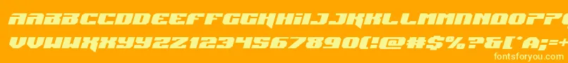 Czcionka Jumpersexpandital – żółte czcionki na pomarańczowym tle