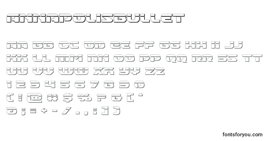 Czcionka Annapolisbullet – alfabet, cyfry, specjalne znaki
