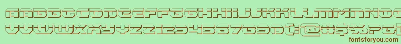 Annapolisbullet-fontti – ruskeat fontit vihreällä taustalla