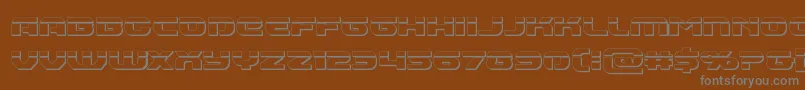 Annapolisbullet-fontti – harmaat kirjasimet ruskealla taustalla