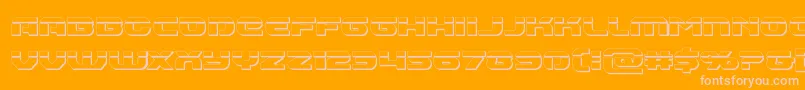Annapolisbullet-fontti – vaaleanpunaiset fontit oranssilla taustalla