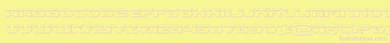 フォントAnnapolisbullet – ピンクのフォント、黄色の背景