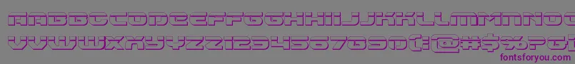 フォントAnnapolisbullet – 紫色のフォント、灰色の背景