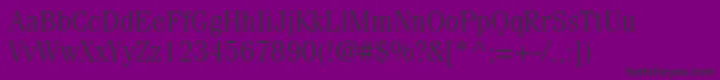 Czcionka CompendiumLightSsiLight – czarne czcionki na fioletowym tle