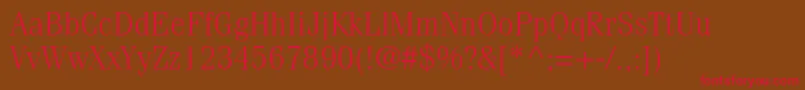 CompendiumLightSsiLight Font – Red Fonts on Brown Background
