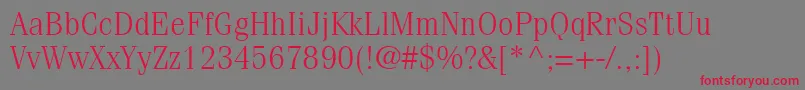 CompendiumLightSsiLight Font – Red Fonts on Gray Background