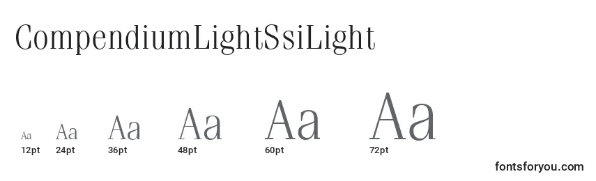 Размеры шрифта CompendiumLightSsiLight